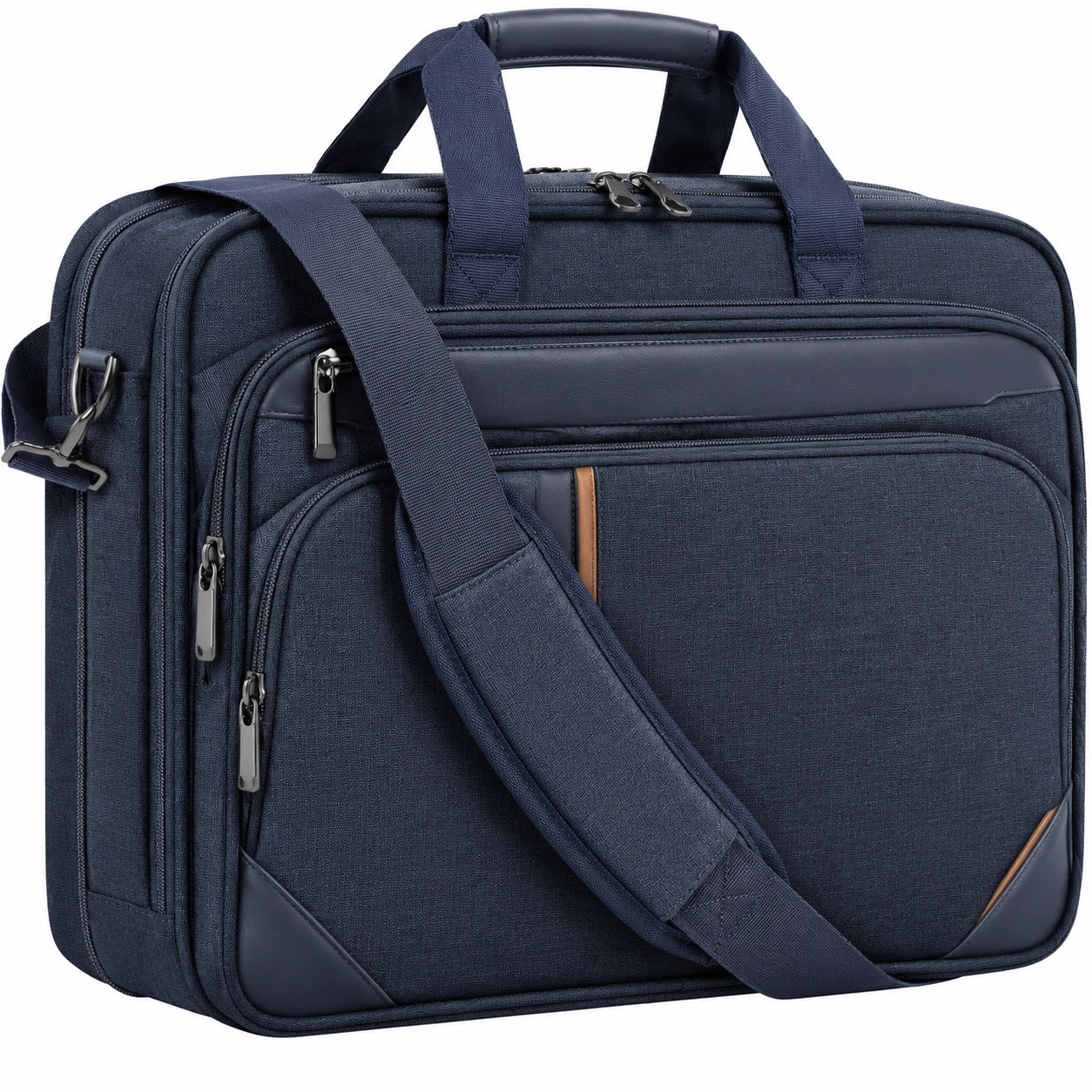 Laptoptasche 43 x 32 x 12 cm aus Polyester in Dunkelblau mit Schultergurt