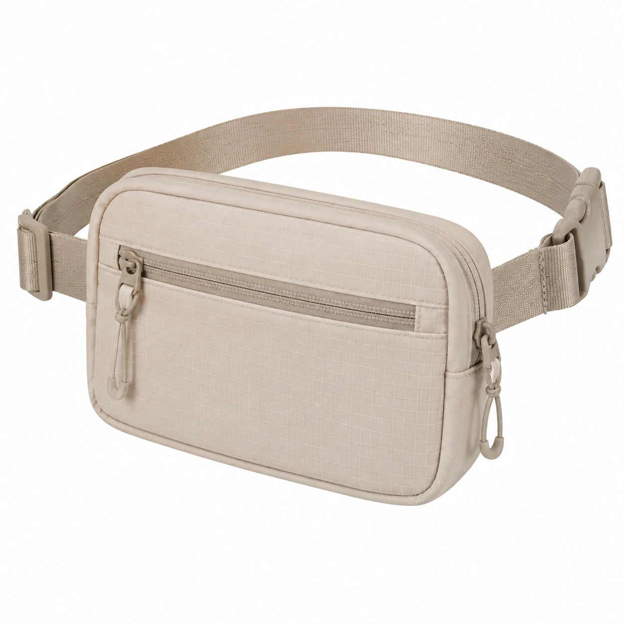 Hüfttasche 22 x 14 x 6 cm aus Polyester Beige mit verstellbarem Gurt