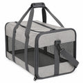 Transporttasche für Haustiere 46 x 28 x 28 cm Grau Polyester mit Netzfenstern faltbar