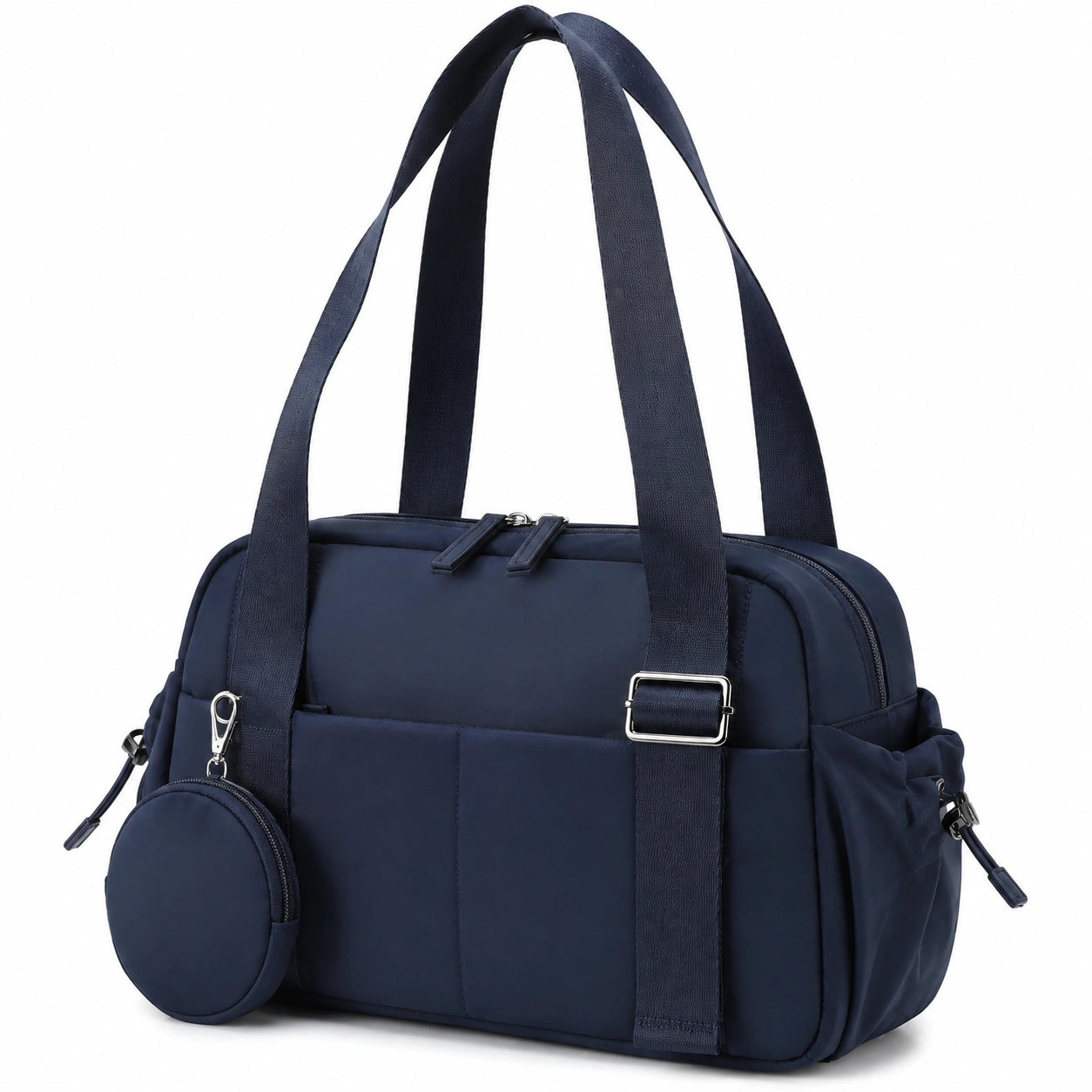 Sporttasche 45 cm aus Textil in Dunkelblau mit Reißverschluss und Seitentaschen