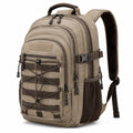 Outdoor-Rucksack 45 x 30 x 20 cm Textilgewebe Taupe Braun mit Reißverschluss und Organisationsfächern